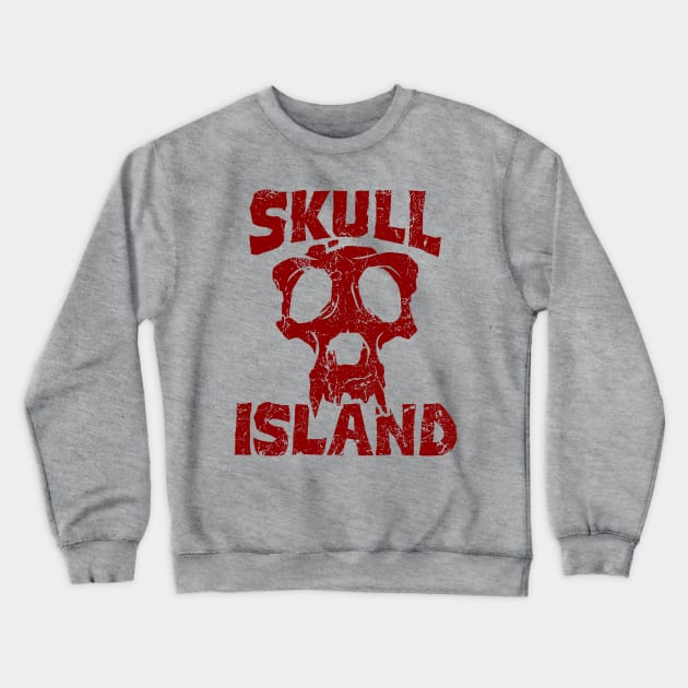 Skull Island Grunge Logo Crewneck Sweatshirt by Vault Emporium